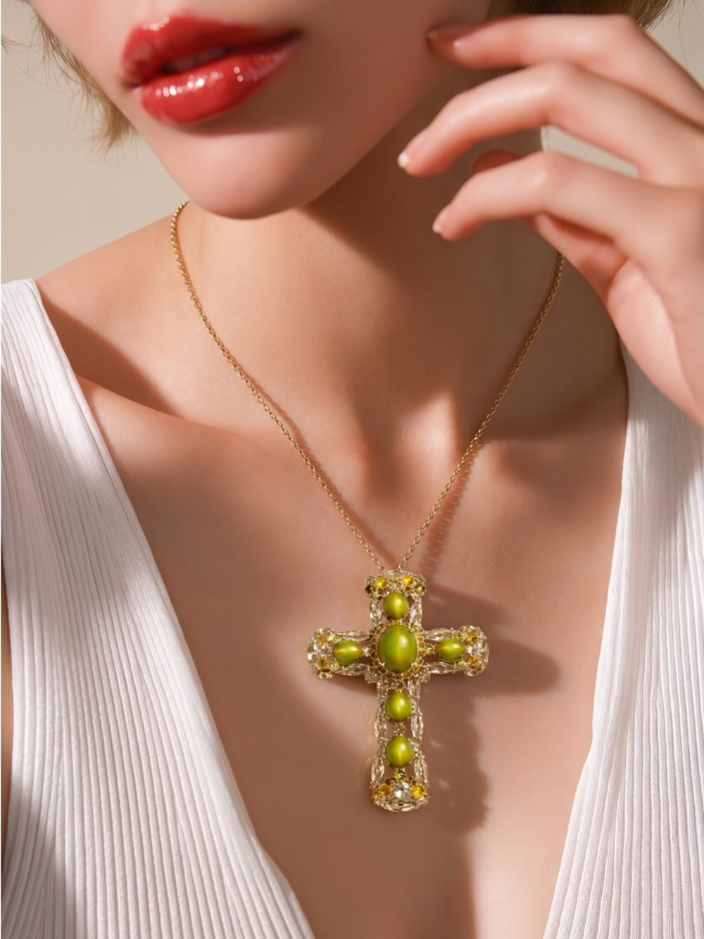 VTG HUGE JULIANA CROSS BROOCH BOOK PIECE EASTER EGG RHINESTONE NECKLACE
PENDANT